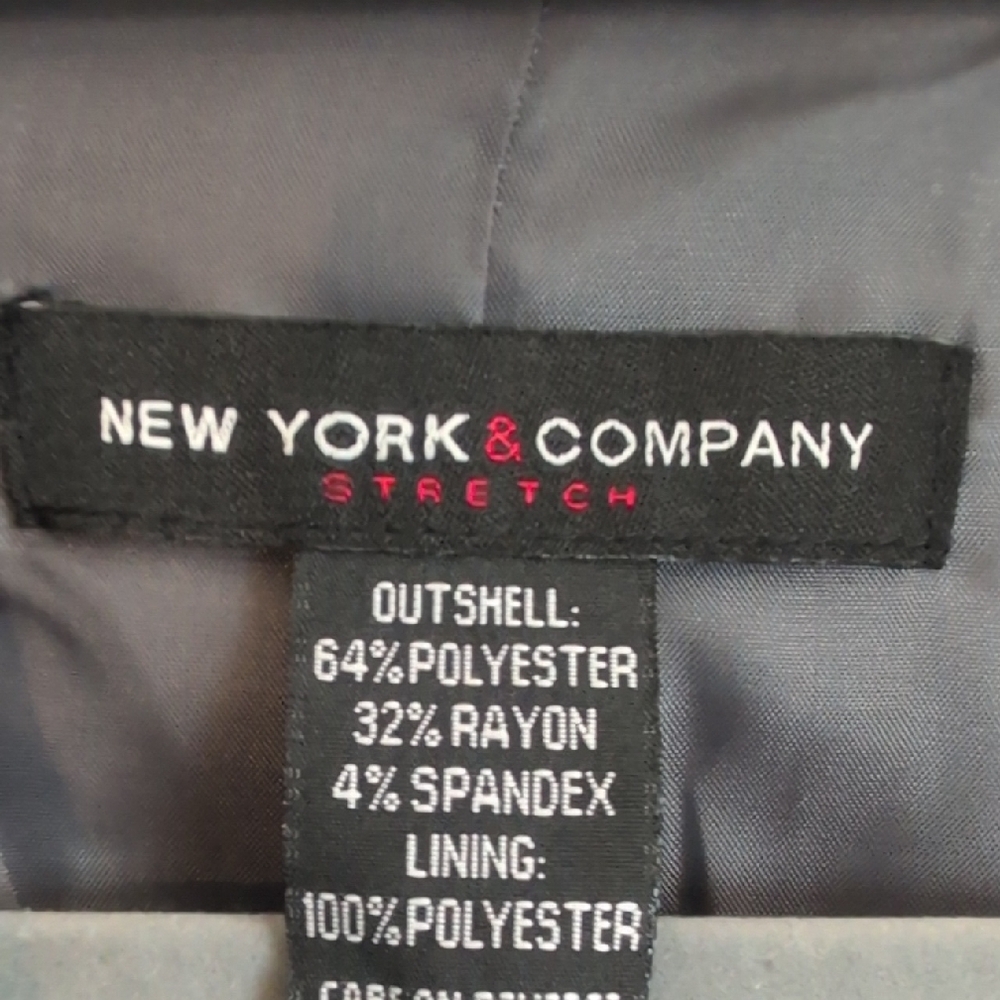 New York & Company Charcoal Blazer Size 8 - Picture 6 of 10